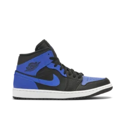 Jordan 1 Mid Black Royal Tumbled Leather