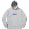 Supreme Bandana Box Logo Hooded Sweatshirt - Heather Grey