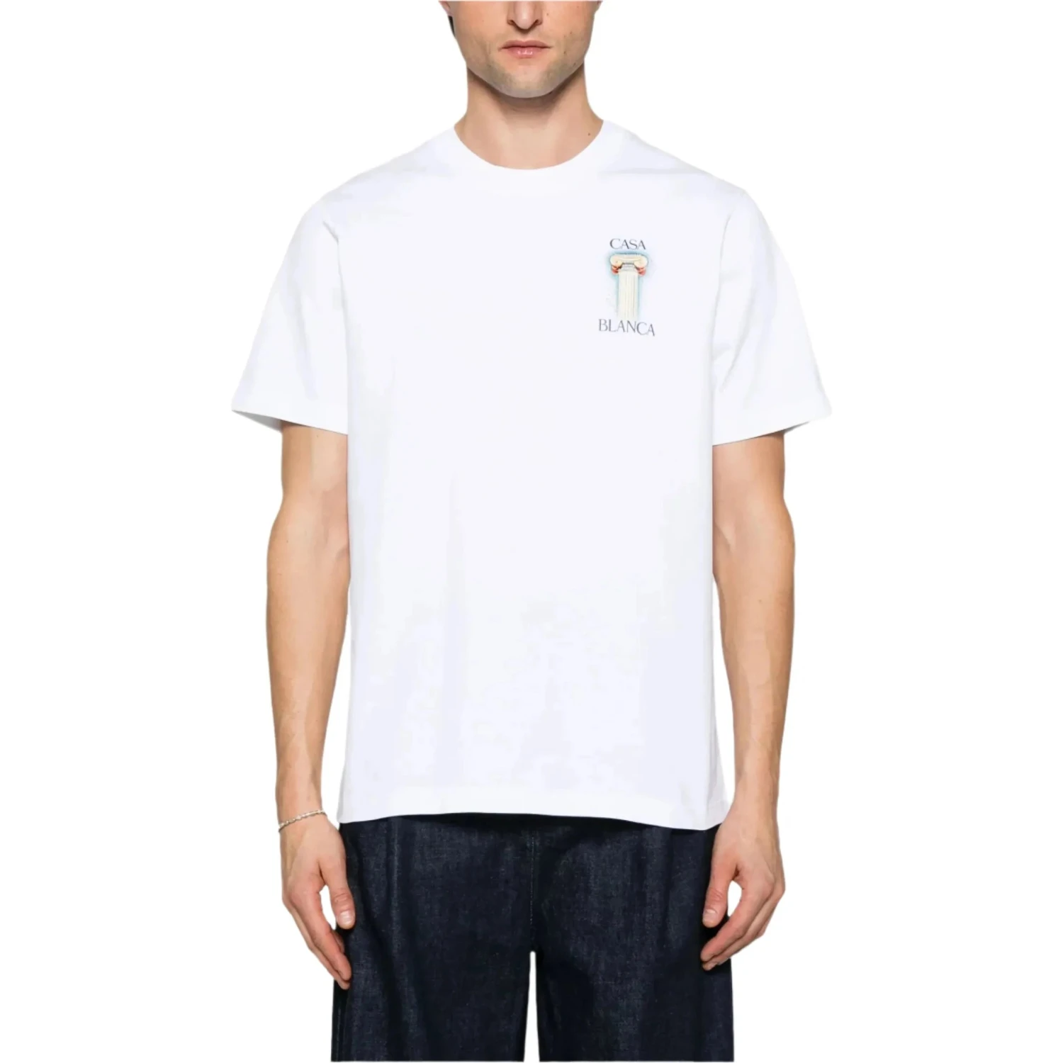 Casablanca La Colomne T-Shirt White - Image 3