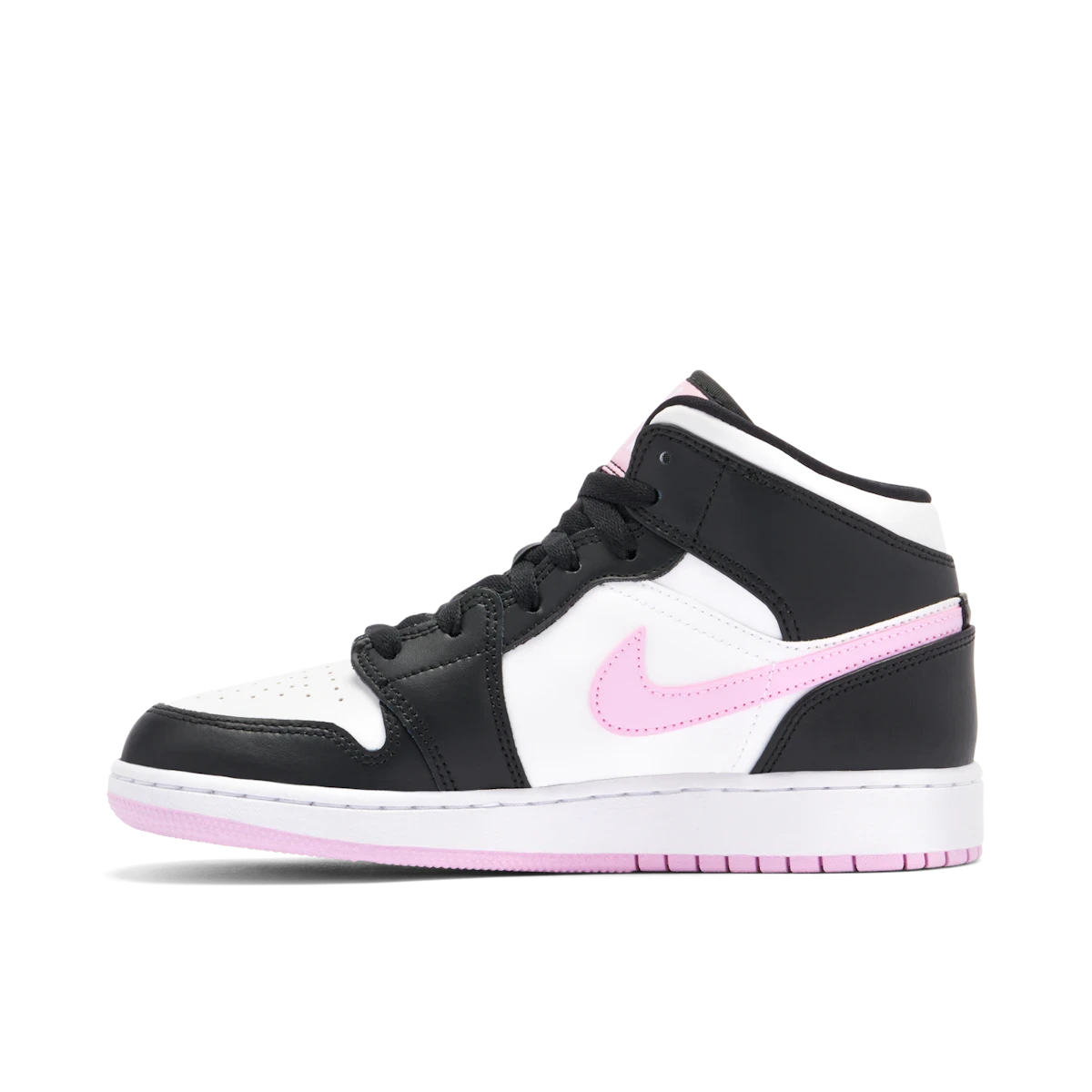Jordan 1 Mid White Black Light Arctic Pink (GS) - Image 2