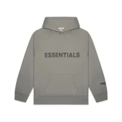 FEAR OF GOD ESSENTIALS Pullover Hoodie Applique Logo Cement