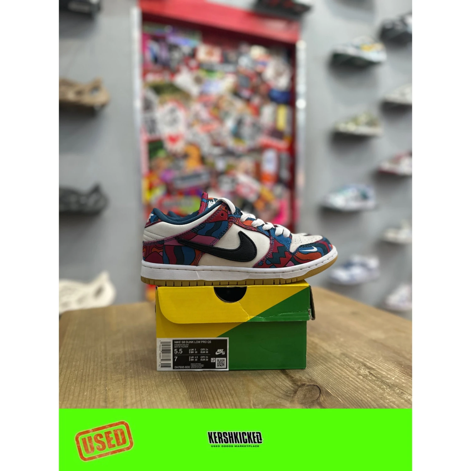 Nike SB Dunk Low Pro Parra Abstract Art (2021) UK 5