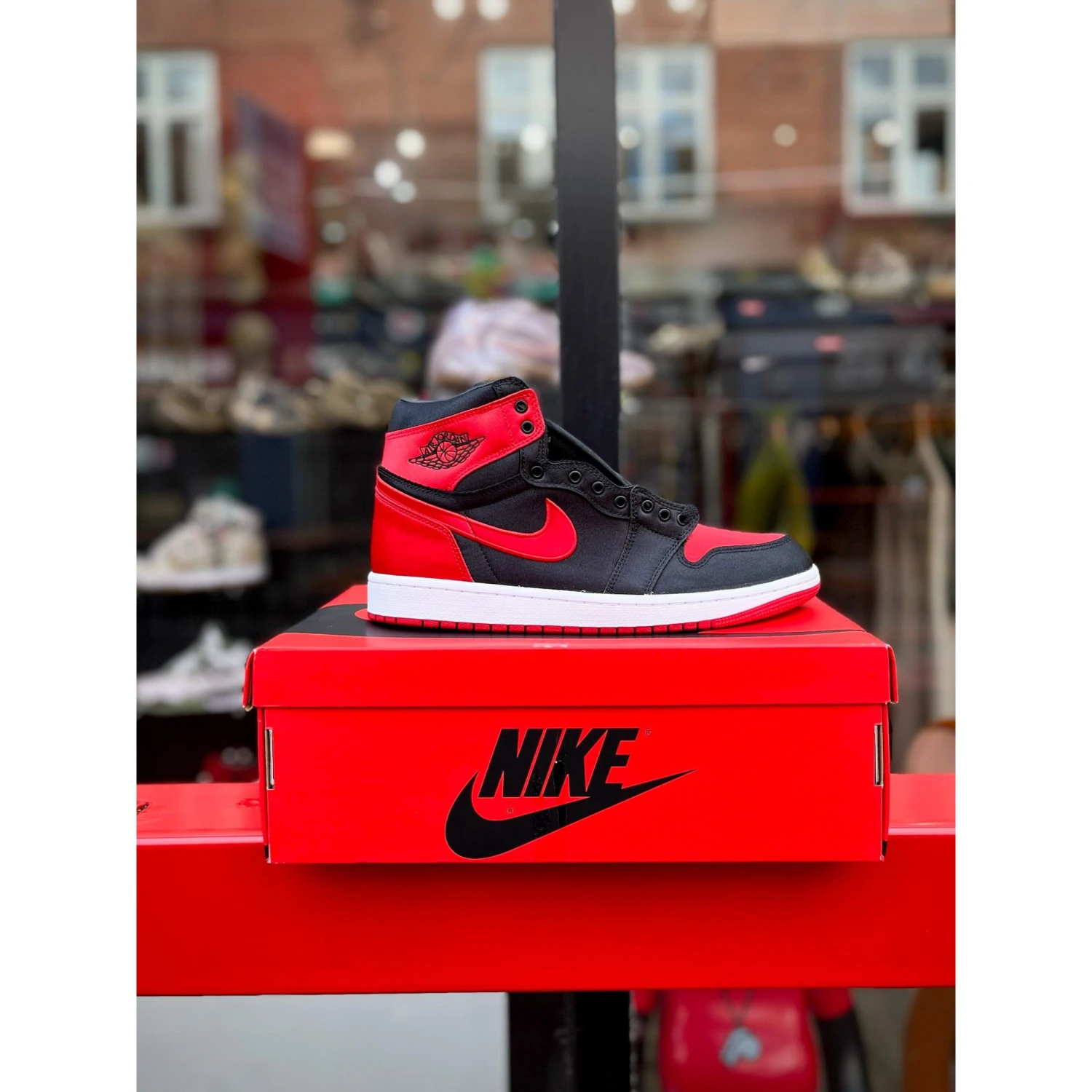 Jordan 1 Retro High OG Satin Bred (Women's) - Image 5