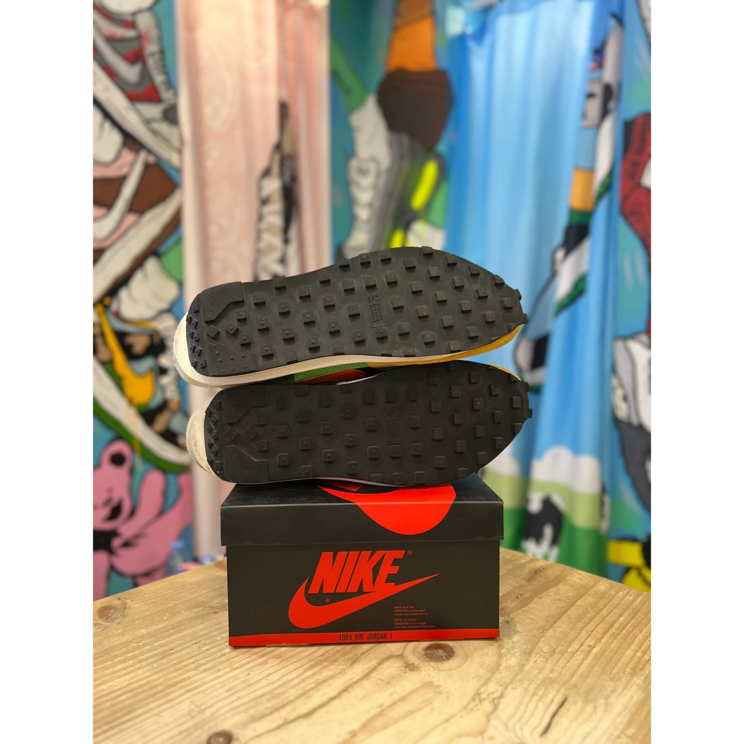 Nike Sacai LDWaffle Gusto Green UK10.5 - Image 3