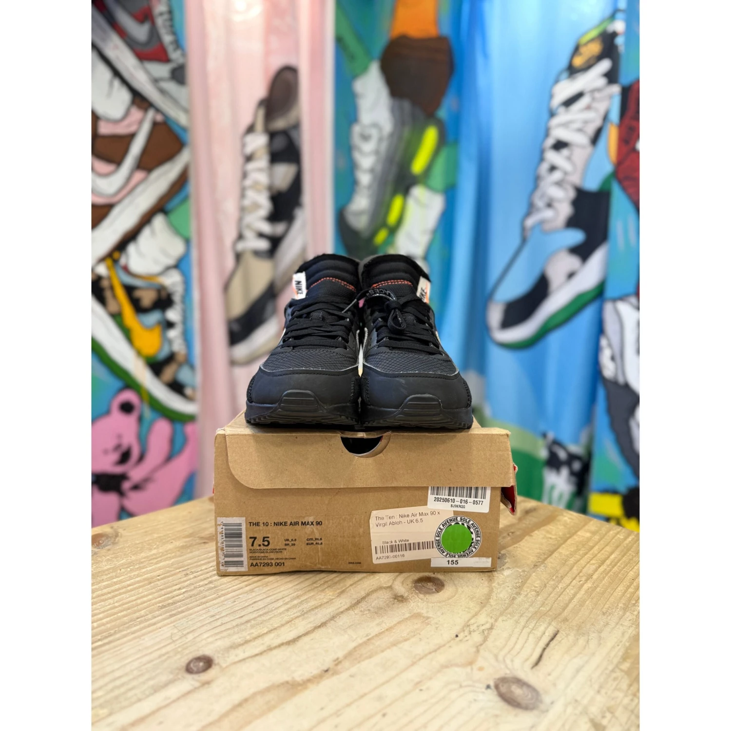 Nike Air Max 90 Off White Black UK6.5 - Image 2