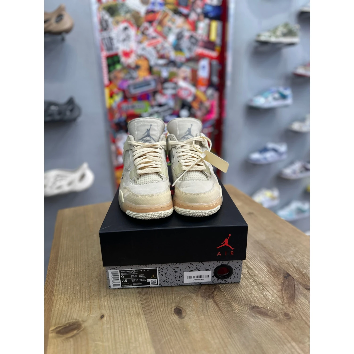 Jordan 4 Retro Off-White Sail (Women's) UK 6.5 - Image 2