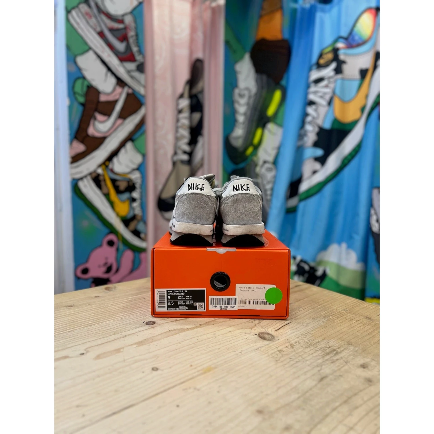 Nike Sacai LD Waffle Fragment Grey UK 7 - Image 4