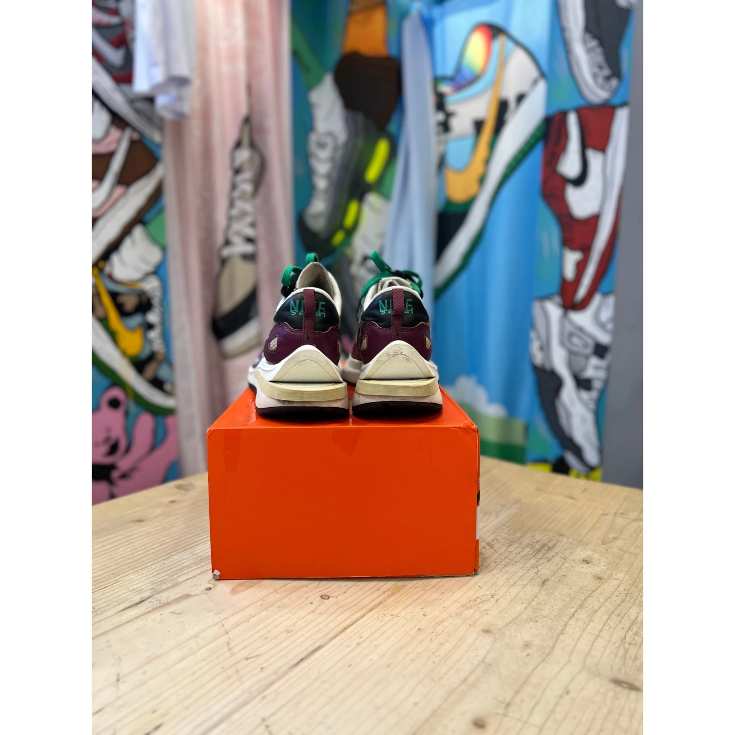 Nike Sacai Vaporwaffle Villain Red UK11 - Image 4