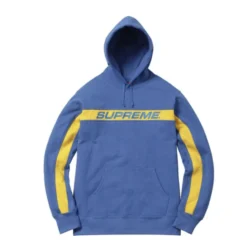 Supreme Stripe Hooded Sweatshirt Royal