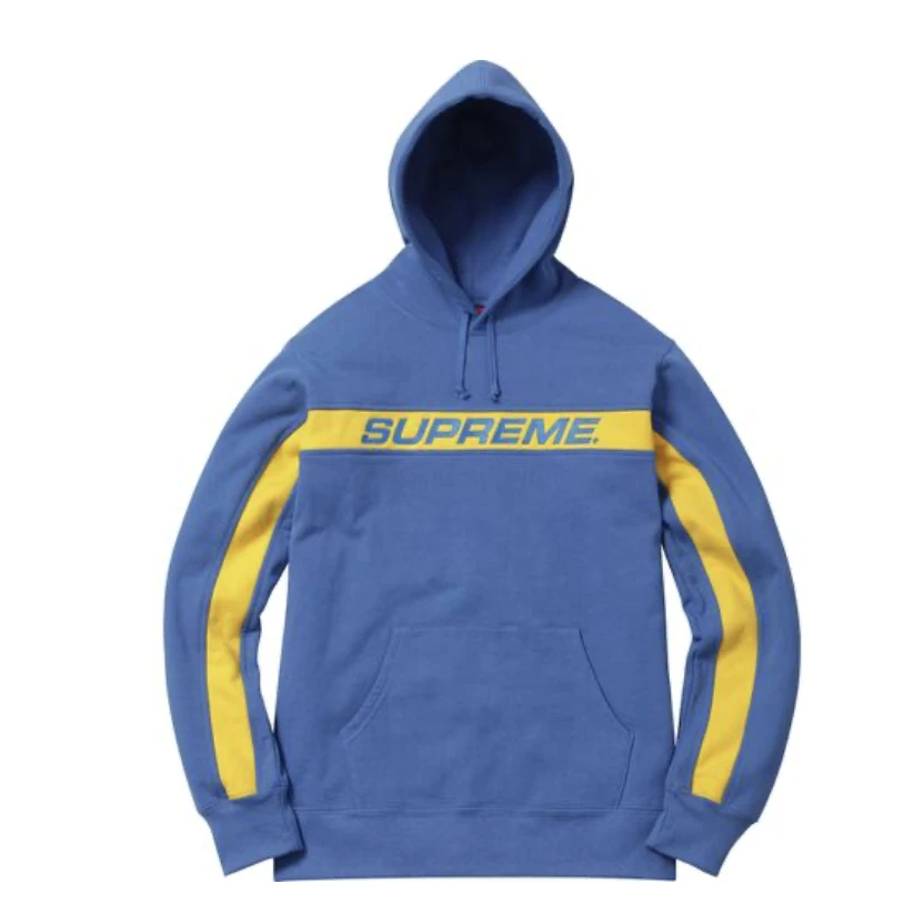 Supreme Stripe Hooded Sweatshirt Royal