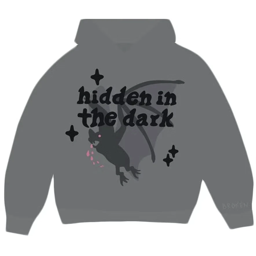 Broken Planet Market Hidden In The Dark Hoodie Shadow Grey
