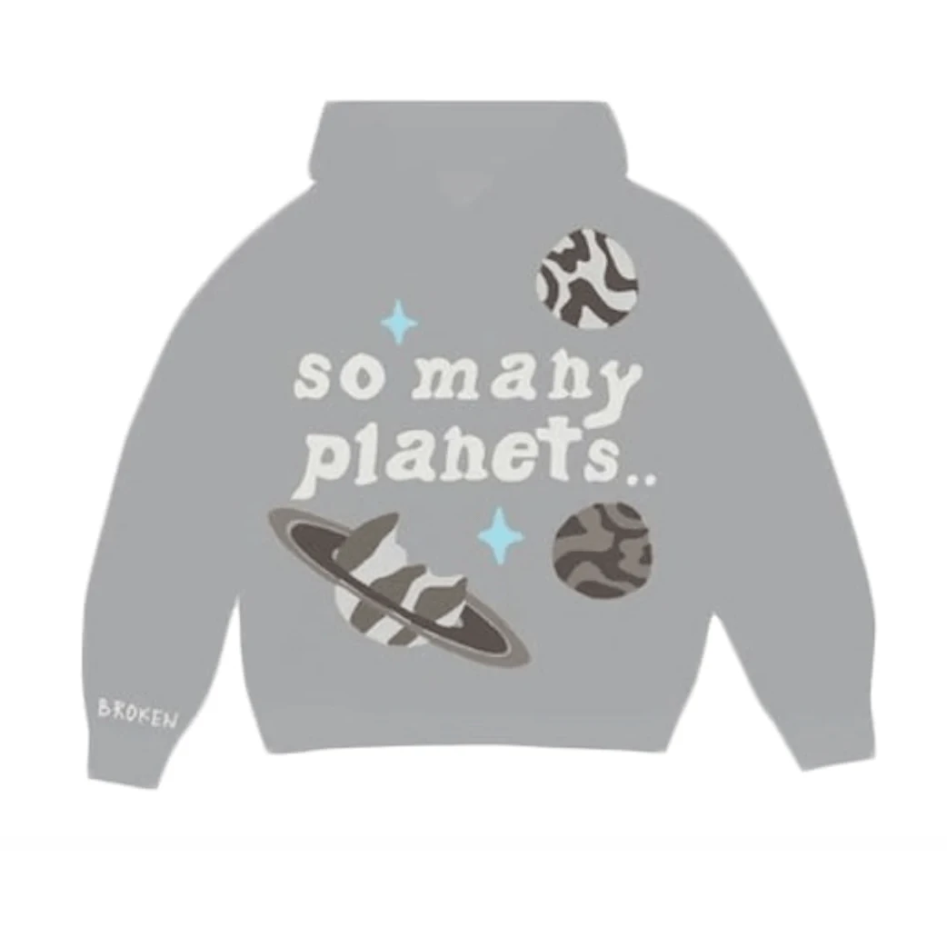 Broken Planet Market So Many Planets Hoodie Grey