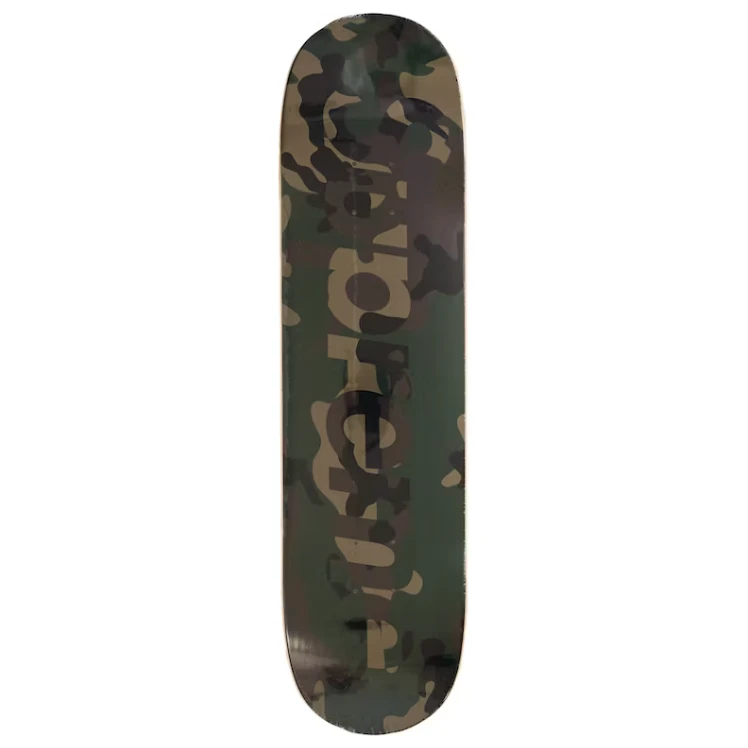 Supreme Camo Logo Skateboard Deck Woodland Camo