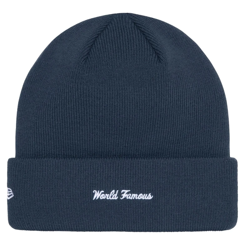 Supreme New Era Box Logo Beanie (FW24) Navy - Image 2