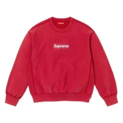 Supreme Washed Box Logo Crewneck Red