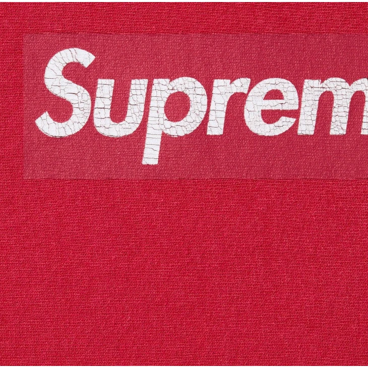 Supreme Washed Box Logo Crewneck Red - Image 2