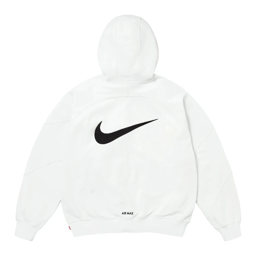 Supreme Nike Zip Up Hooded Sweatshirt White - Image 2