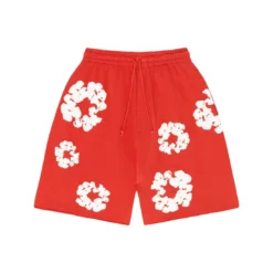 Denim Tears The Cotton Wreath Shorts Red