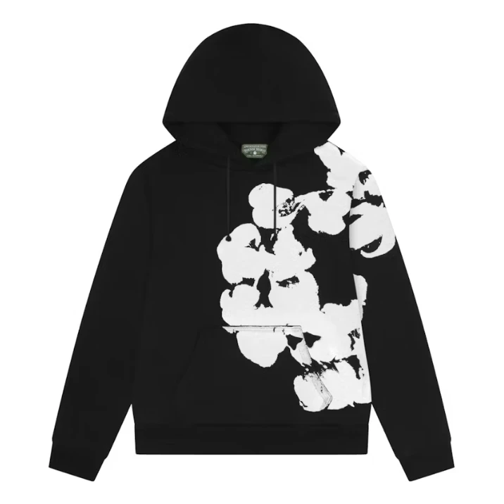 Denim Tears Big Cotton Wreath Sweatshirt Black