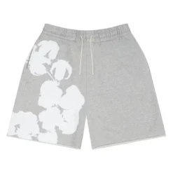 Denim Tears Big Cotton Wreath Sweat Shorts Grey