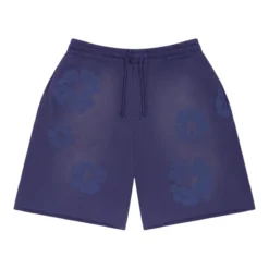 Denim Tears The Cotton Wreath Mono Sweatshorts Washed Blue