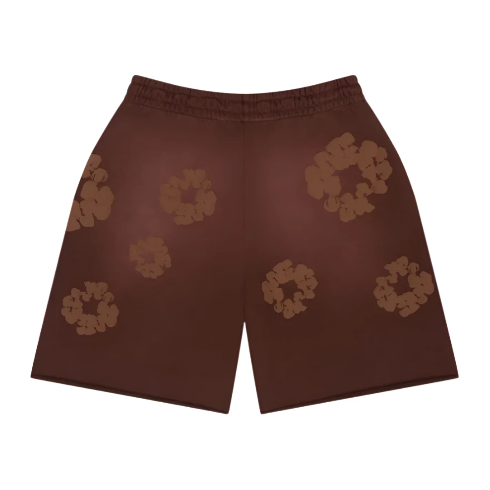 Denim Tears The Cotton Wreath Mono Sweatshorts Brown - Image 2