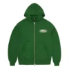Corteiz Island Puff Print Zip Hoodie Green