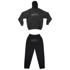 Corteiz Alcatraz Full Tracksuit Triple Black