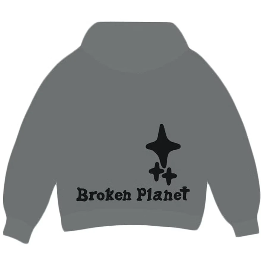 Broken Planet Market Hidden In The Dark Hoodie Shadow Grey - Image 2