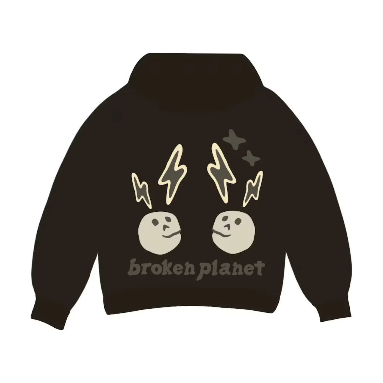 Broken Planet Market Shift Of Energy Hoodie Dark Brown - Image 2