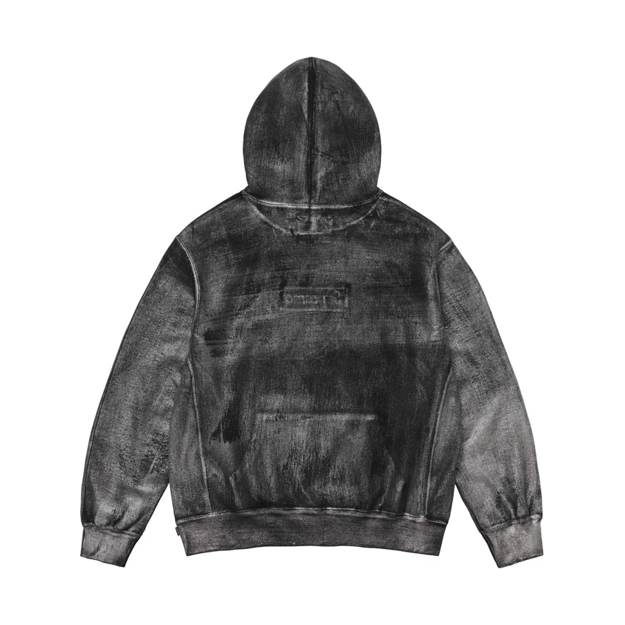 SUPREME/MM6 MAISON MARGIELA FOIL BOX LOGO HOODED SWEATSHIRT BLACK - Image 2
