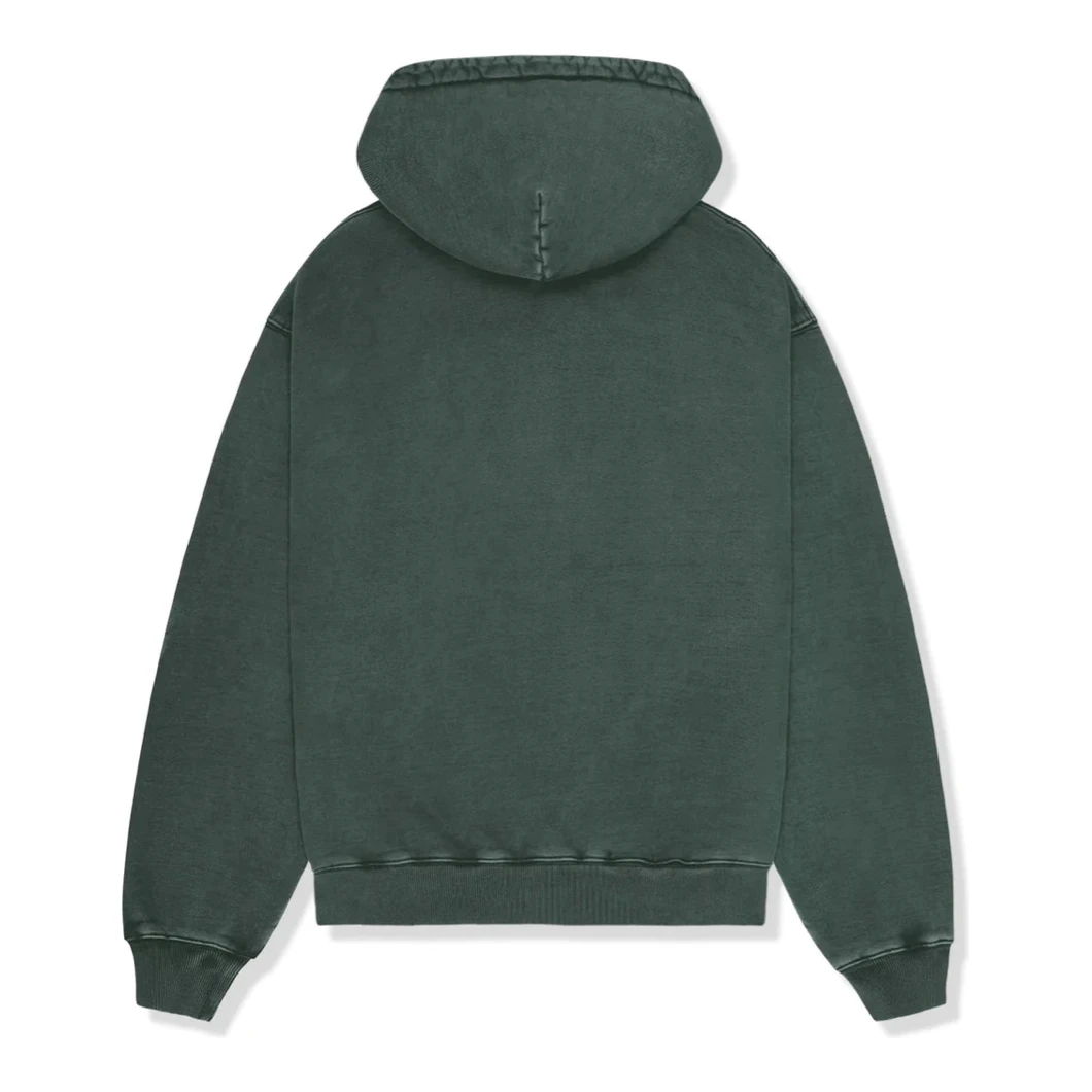 Broken Planet Market Basics Hoodie Washed Emerald Green - Image 2