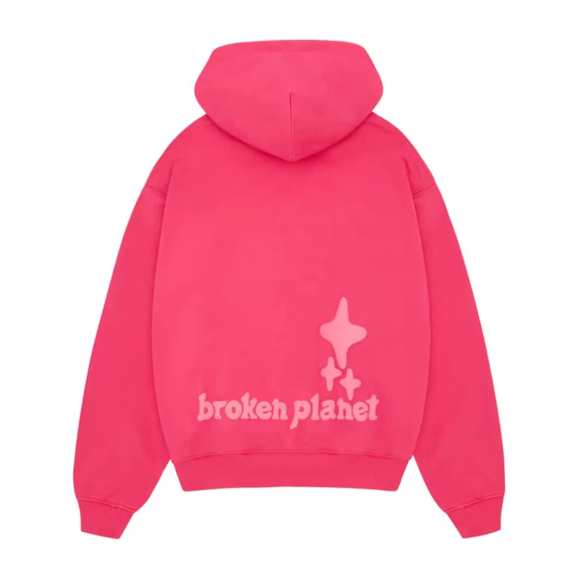 Broken Planet Market Fuchsia Pink Hoodie - Image 2