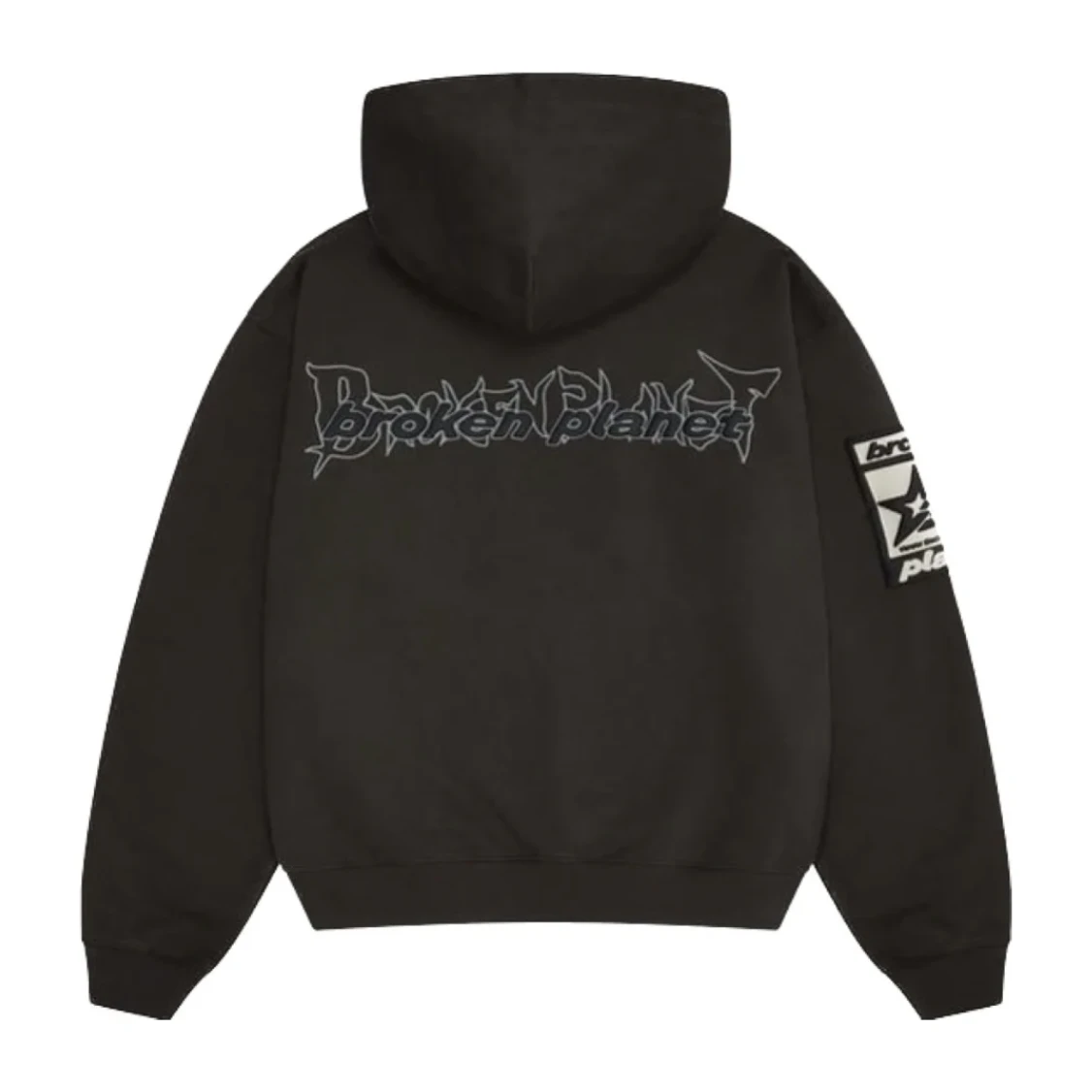 Broken Planet Beware Hoodie Soot Black - Image 2