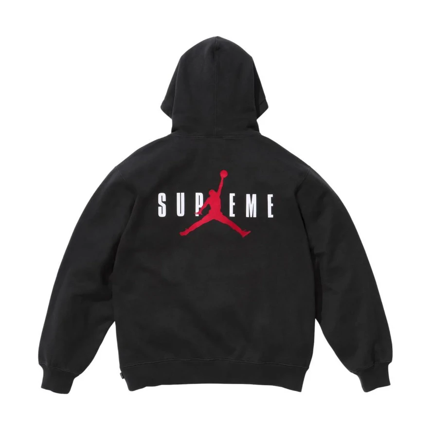 Supreme Jordan Hooded Sweatshirt (FW24) Black - Image 2