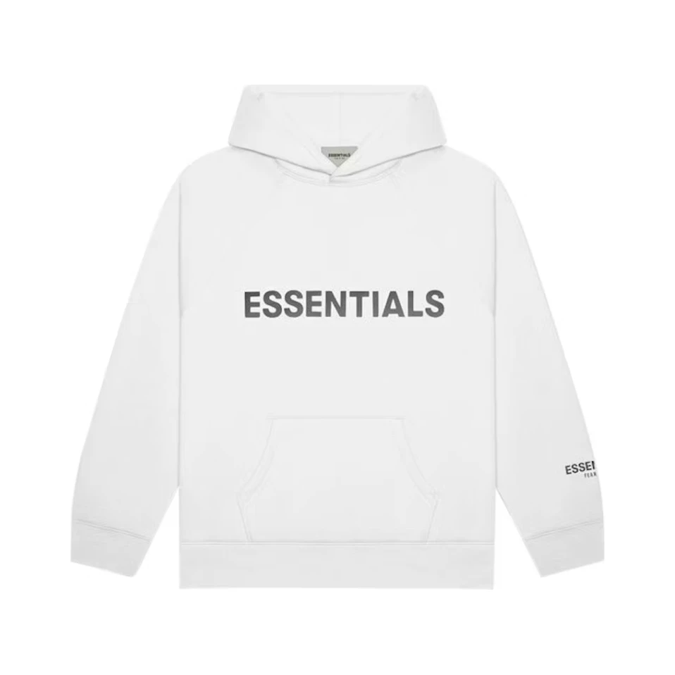 FEAR OF GOD ESSENTIALS Pullover Hoodie Applique Logo White