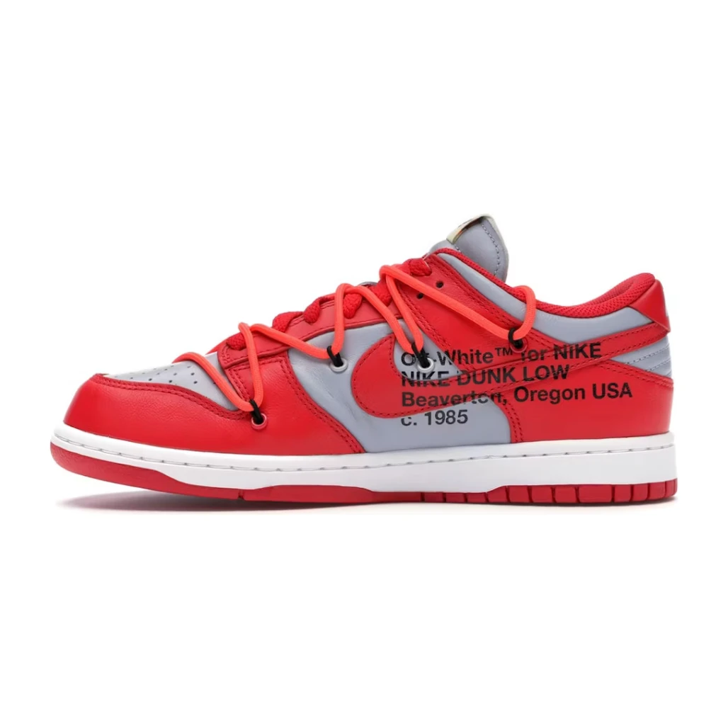 Nike Dunk Low Off-White - University Red - Image 2