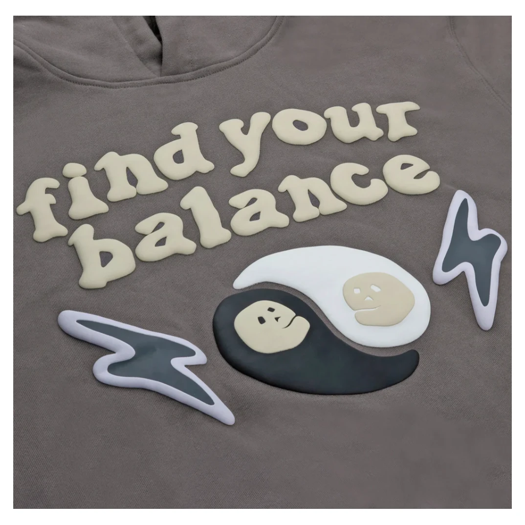 Broken Planet Market Find Your Balance Hoodie Ash Grey - Image 3