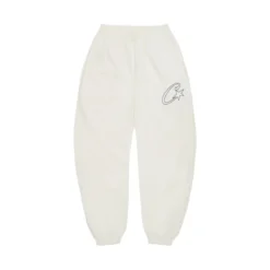 Corteiz Satin C Star Appliqué Bottoms Off White