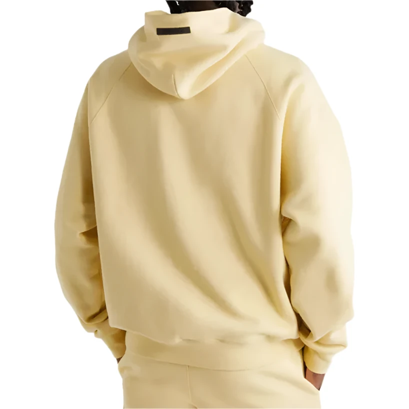 Fear Of God Essentials Mr. Porter Exclusive Logo-Print Cotton-Blend Jersey Hoodie Garden Glove/Cream - Image 2