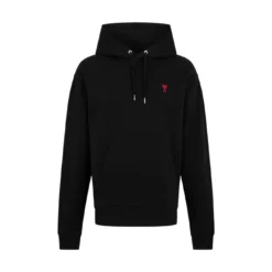 Ami Paris Ami De Coeur Small Logo Hoodie Black