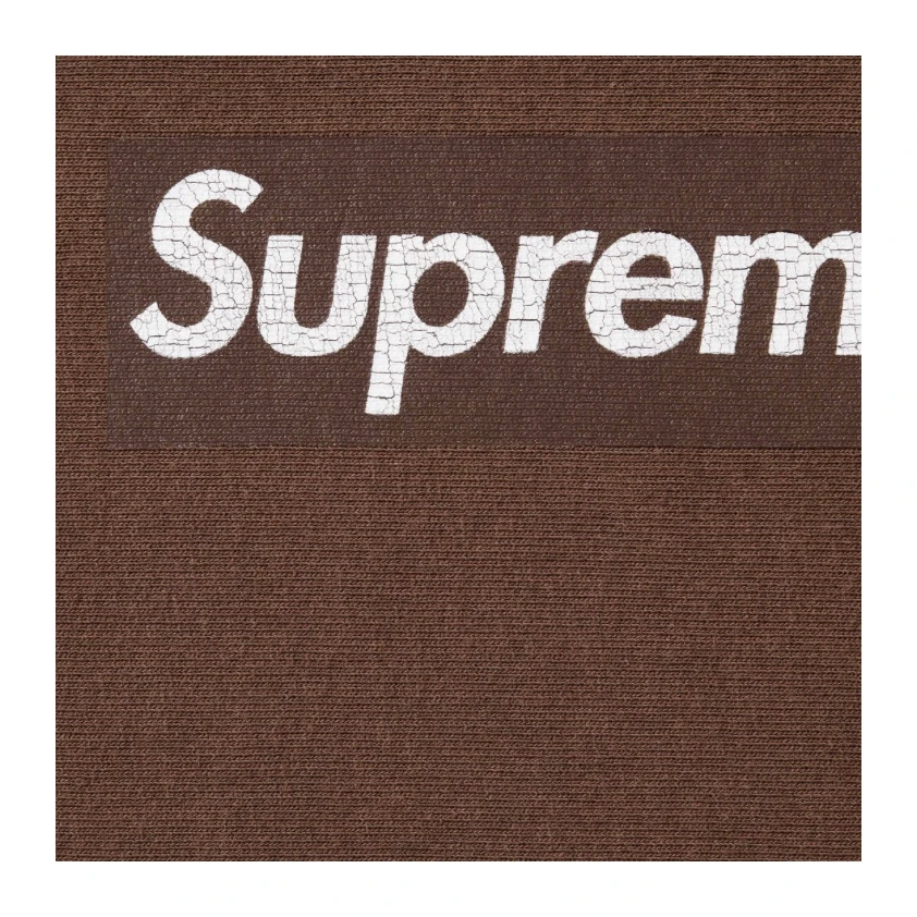 Supreme Washed Box Logo Crewneck Brown - Image 2