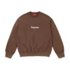 Supreme Washed Box Logo Crewneck Brown