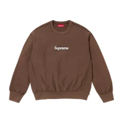Supreme Washed Box Logo Crewneck Brown