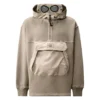Palace X C.P. Company Fleece Old Goggle Hood Stone