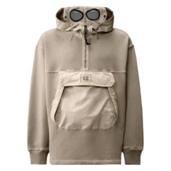 Palace X C.P. Company Fleece Old Goggle Hood Stone
