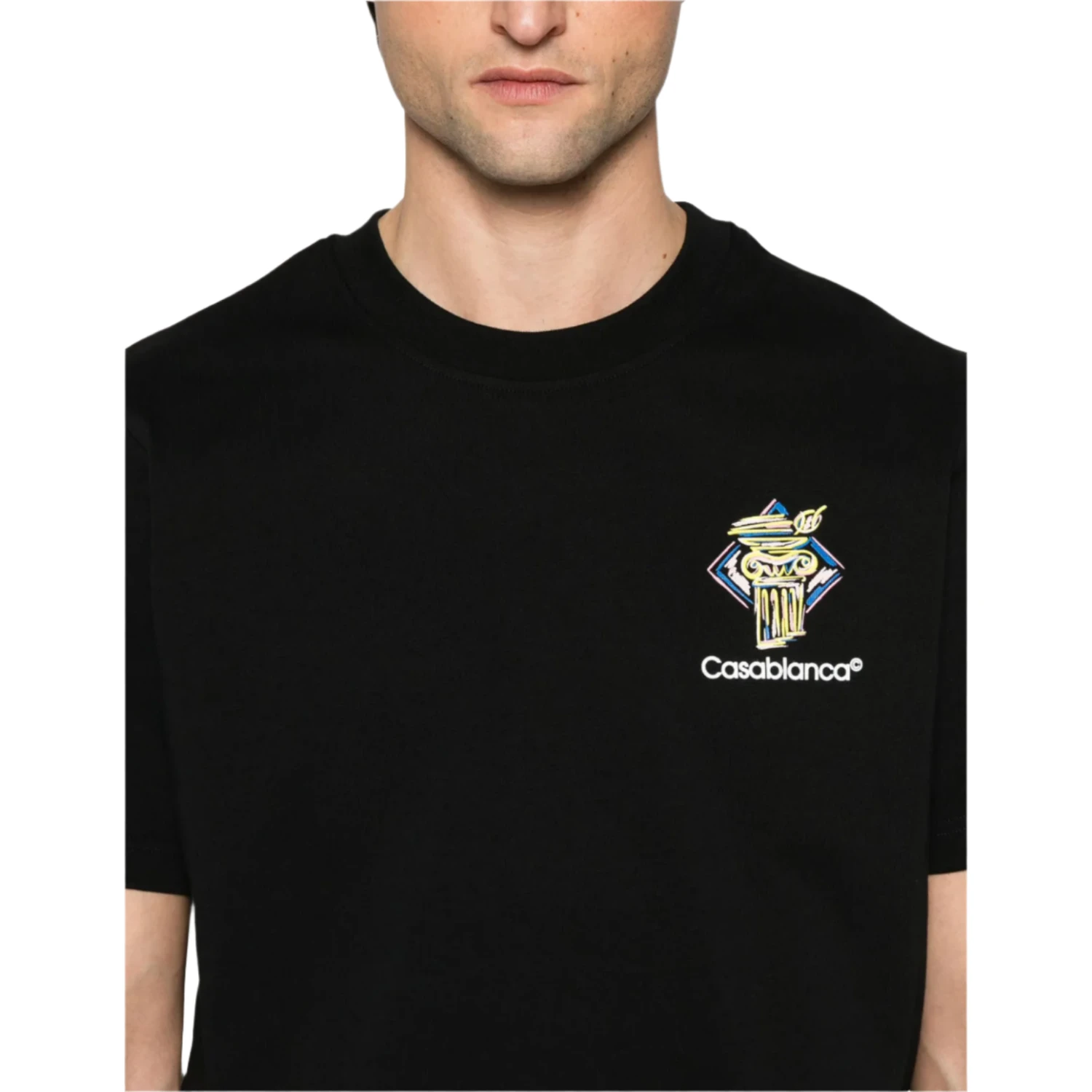 Casablanca Diamond Column T-Shirt Black - Image 3