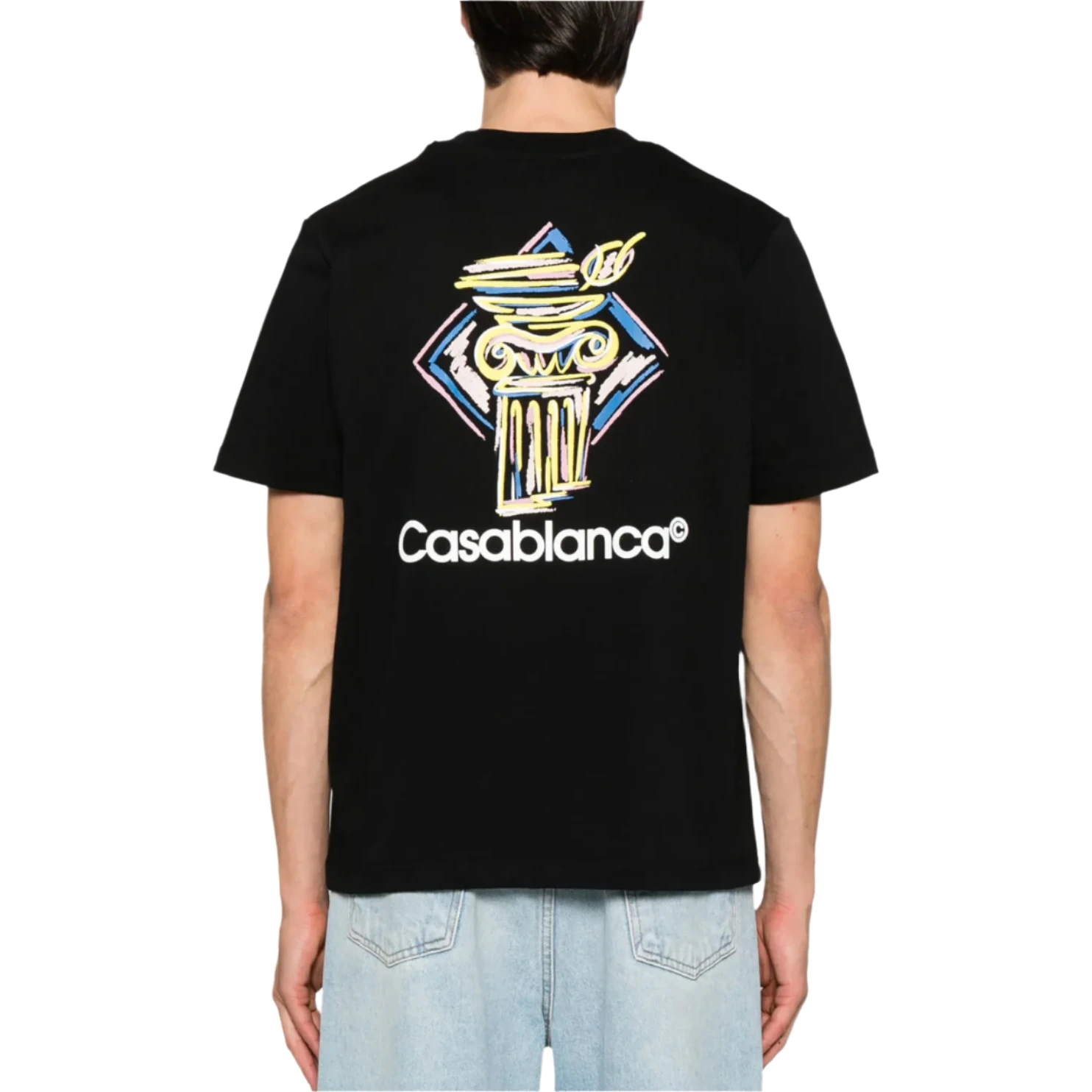 Casablanca Diamond Column T-Shirt Black - Image 2