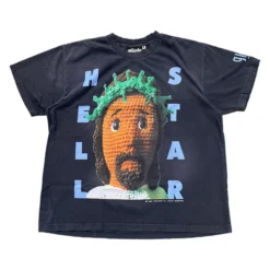 Hellstar Crochet Jesus Tee Black