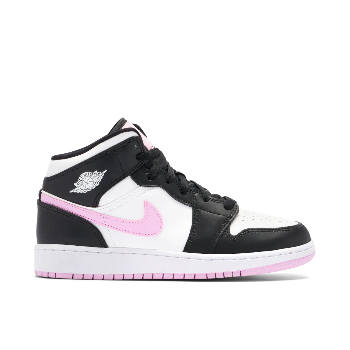 Jordan 1 Mid White Black Light Arctic Pink (GS)